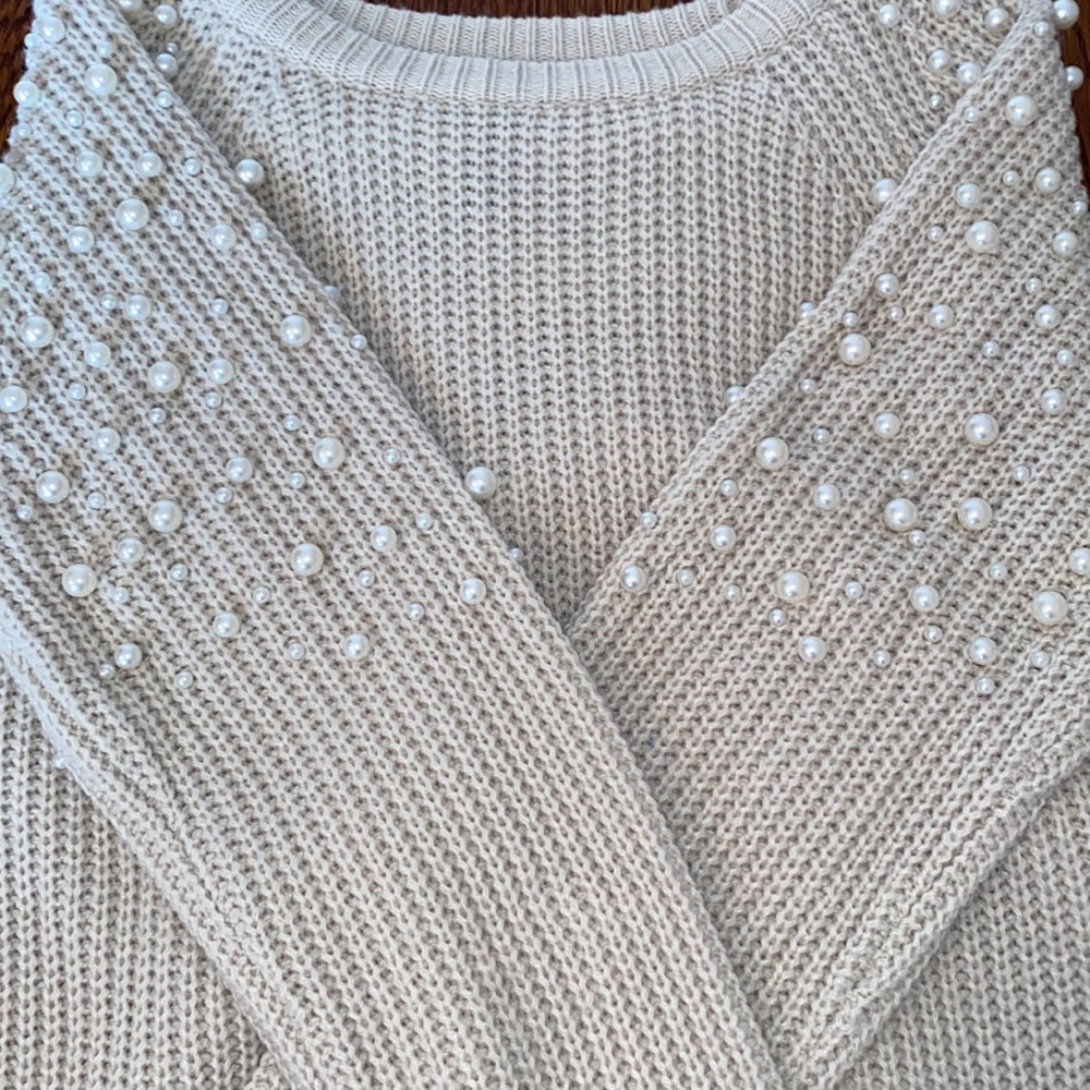 Aqua Size XS pearl sweater